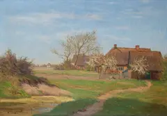 Paul Müller-Kaempff, Spring day at the Saaler Boden, Oil on canvas