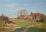Paul Müller-Kaempff, Spring day at the Saaler Boden, Oil on canvas