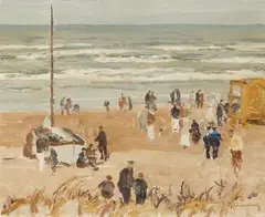 Max Clarenbach, Seaside landscape, Oil on hardboard