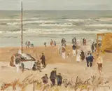 Max Clarenbach, Seaside landscape, Oil on hardboard