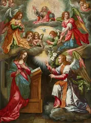 Hendrick de Clerck, The Annunciation to Mary, Oil on panel