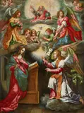 Hendrick de Clerck, The Annunciation to Mary, Oil on panel