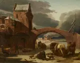 Winter scene (the limekiln) by Nicolaes Pieterszoon Berchem, Oil on panel (parquetted), sold May 2026
