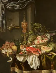 Abraham van Beijeren, A sumptuous still life, Oil on canvas (relined)