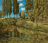 Hans Thoma, A quiet rivulet, Oil on canvas