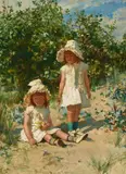 Jan Verhas, Girl in the dunes, Oil on canvas