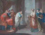 Heinrich Anton Dähling, Telemachus at the Spartan Court, Gouache