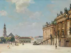 Erich Kips, View of Potsdam, Oil on canvas
