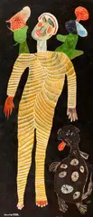 Ursula Schultze-Bluhm, The sentimental Man, 1988, Oil and lacquer on wood