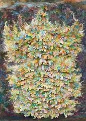 Bernard Schultze, Der Blättermann, 1980, Zungencollage: Watercolour and Indian ink, collaged with paper, on card on pressboard