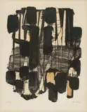 Pierre Soulages, Lithographie No.11, 1963, Colour lithograph on card