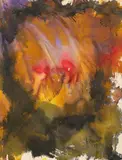 Fred Thieler, Rote Zentren, 1991, Mixed media on canvas