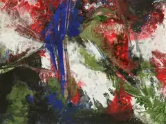 Fred Thieler, Blue Bayou, 1990, Mixed media on canvas