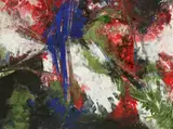 Fred Thieler, Blue Bayou, 1990, Mixed media on canvas