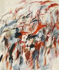 Peter Brüning, Untitled, Around 1963/1964, Oil and colored chalk on canvas