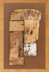 Untitled by Louise Nevelson, 1963, Collage made of wood, partly painted, on card on wood, sold Dec 2025