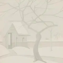 Antonio Calderara, Untitled (L'albero), 1956, Watercolour on card