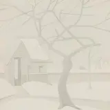 Antonio Calderara, Untitled (L'albero), 1956, Watercolour on card