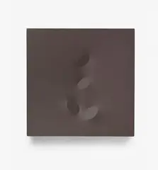 Turi Simeti, Quattro ovali marroni, 1998, Acrylic on shaped canvas