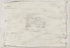 Herbert Zangs, Untitled, 1952, Wash cloth on wood, painted white