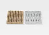 Günther Uecker, Nagelobjekt Positiv-Negativ, 1974, 2-part work: nails and graphite on canvas on wood and aluminium object