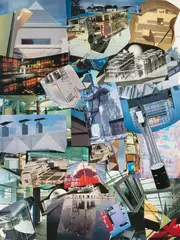 Isa Genzken, Architecture Collage, 2001, Photocollage on paper