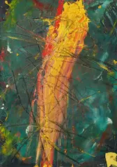 Arnulf Rainer, Untitled (Fingermalerei), 1981, Oil on card
