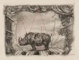 William Kentridge, Untitled, Charcoal and pastel on paper. Approx