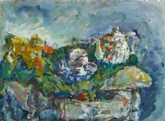 Marwan, Untitled, 1983, Watercolour and pencil on card. Approx