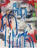 Walter Dahn und Jiri Georg Dokoupil, Untitled, 1981, Oil and collage on nettle