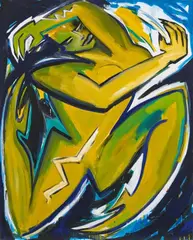 Elvira Bach, Häutung, 1984, Synthetic resin on canvas