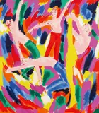 Salomé, Farb Raum Tanz, 1986, Acrylic on canvas