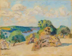 Armand Guillaumin, Saint-Servan, Probably circa 1905, Pastel on laid paper. Landscape sketch on reverse side