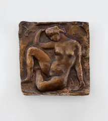 Aristide Maillol, Femme assise, relief, Circa 1906-1907, Bronze relief