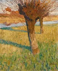 Walter Ophey, Weiden am Fluss, 1906, Oil on canvas