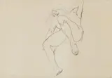 Lovis Corinth, Liegender Frauenakt (Studie Ariadne), Circa 1913, Pencil drawing on structured laid paper with watermark "J WHATMAN"