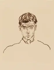 Egon Schiele, Paris von Gütersloh, 1918, Lithograph on smooth paper