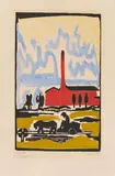 Erich Heckel, Ziegelei, 1957, Colour woodcut on laid paper