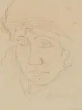 Porträt Tony Kirchhoff, Wiesbaden by Alexej von Jawlensky, 1927, Pencil on wove paper, mounted on card, sold Dec 2025