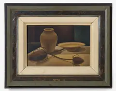 Eberhard Viegener, Stillleben mit Disteln, 1928, Oil on panel