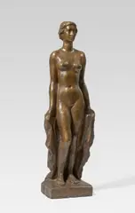 Fritz Klimsch, Mädchen mit Tuch, 1937, Bronze