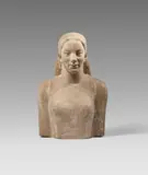 Ludwig Kasper, Portraitbüste Ursula Dressler, 1941, Marble cement