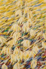 Yuccablüten by Christian Rohlfs, 1931, Water tempera and coloured chalks on lightly grained watercolour laid paper, sold Dec 2025