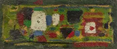 Roger Bissière, Floréal, 1958, Oil on paper, laid down on fibreboard