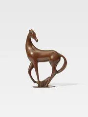 Ewald Mataré, Tänzelndes Pferd (Chinesisches Pferd), 1943, Bronze, attached to oval plinth