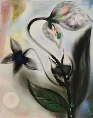 Georg Muche, Schattenblüte, 1952, Oil on canvas