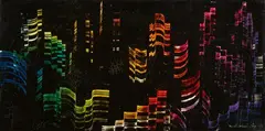 City C-247 A by Xanti (Alexander) Schawinsky, 1956, Oil on fibreboard, sold Dec 2025