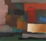 Fritz Winter, Etwas Rot, 1965, Oil on canvas