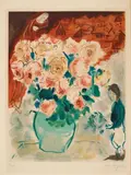 Marc Chagall, Le Bouquet, 1955, Colour lithograph on wove paper with "ARCHES" watermark