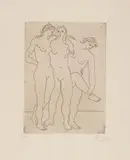 Pablo Picasso, Les Trois Baigneuses. III, 1923, Etching on wove paper